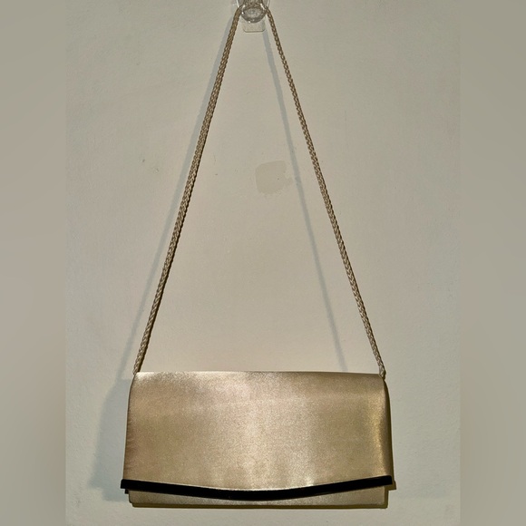 EUC Gunne Sax Jessica McClintock Satin Clutch Magnetic Snap Evening Clutch Purse - Picture 1 of 6